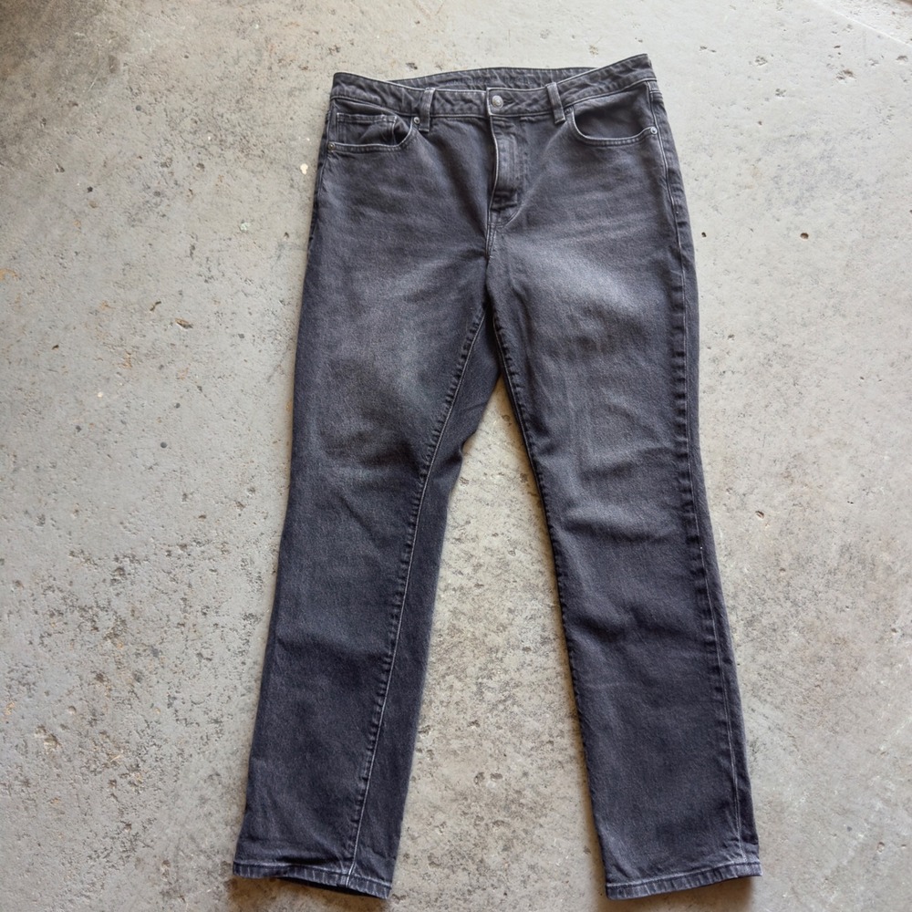 American Eagle Skinny Jeans Womens 12 Regular Washed Black Stretch Denim 2025 - Picture 2 of 8